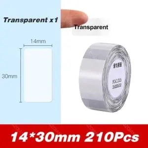 Etykieta Niimbot do D101/110 / 14 x 30 mm, 210 szt. / Przezroczysta