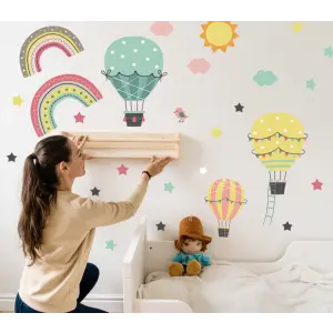 Dekoracja ścienna - Balony i gwiazdy