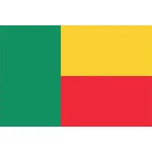 Benin Flaga - Naklejka