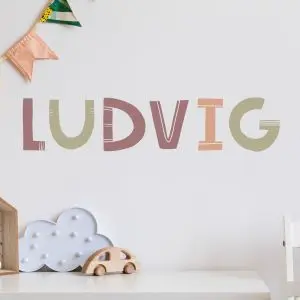 Kolorowa Naklejka Ścienna z Imieniem na Zamówienie