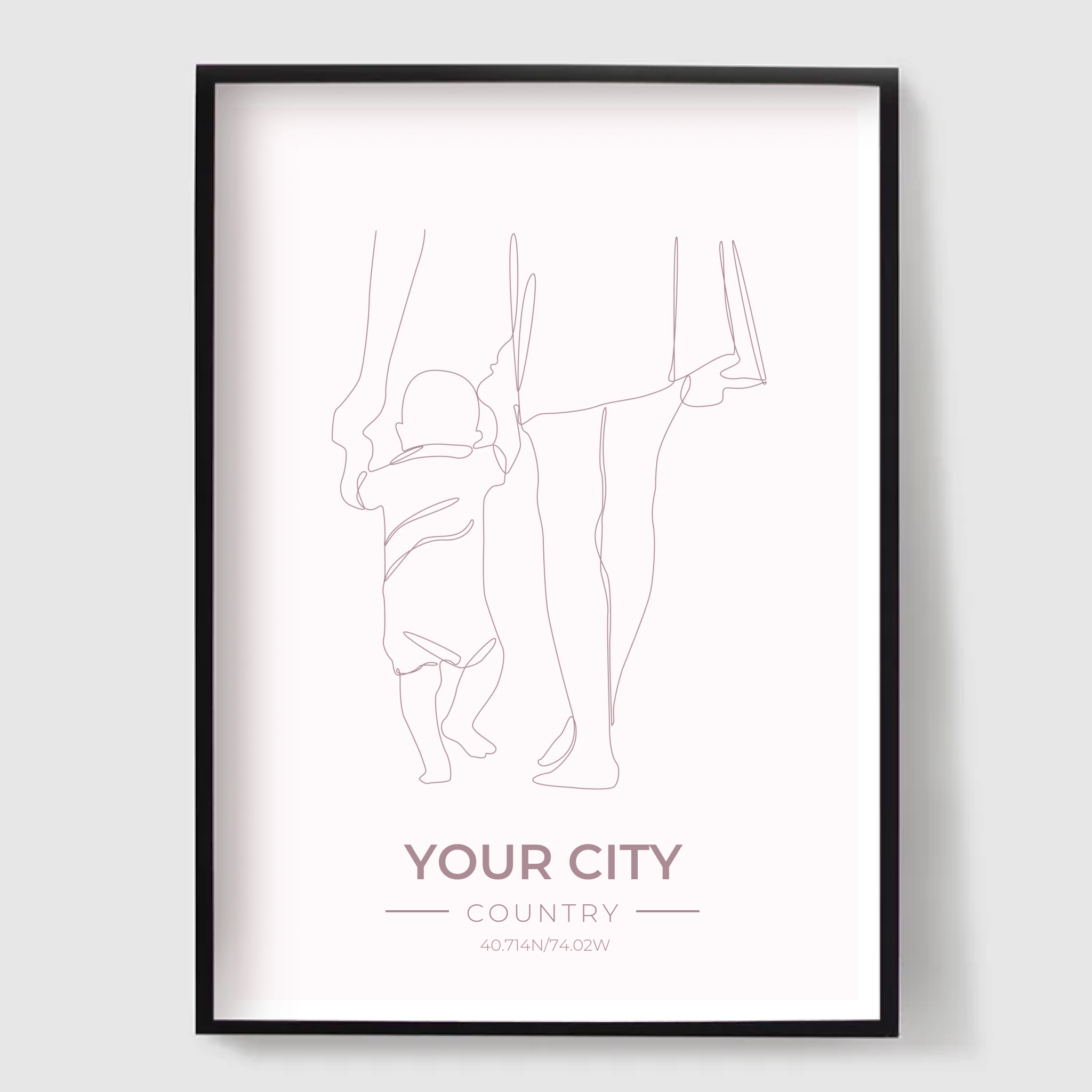 Plakat personalizowany - Rodzinne linie sztuka