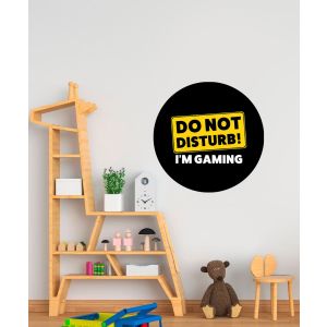 Naklejka na ścianę -  Gaming / Nie przeszkadzać / Okrągła