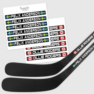 Etykiety imienne Naklejki hokejowe 32 szt. 95x11 mm