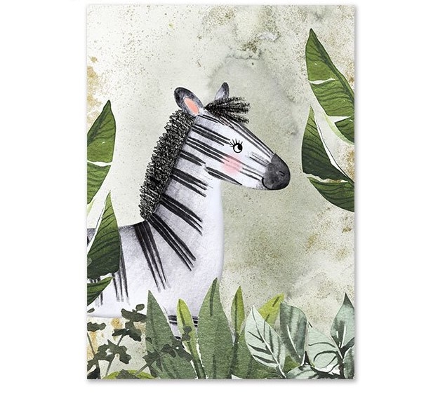 Plakat - Kreskówkowa Zebra