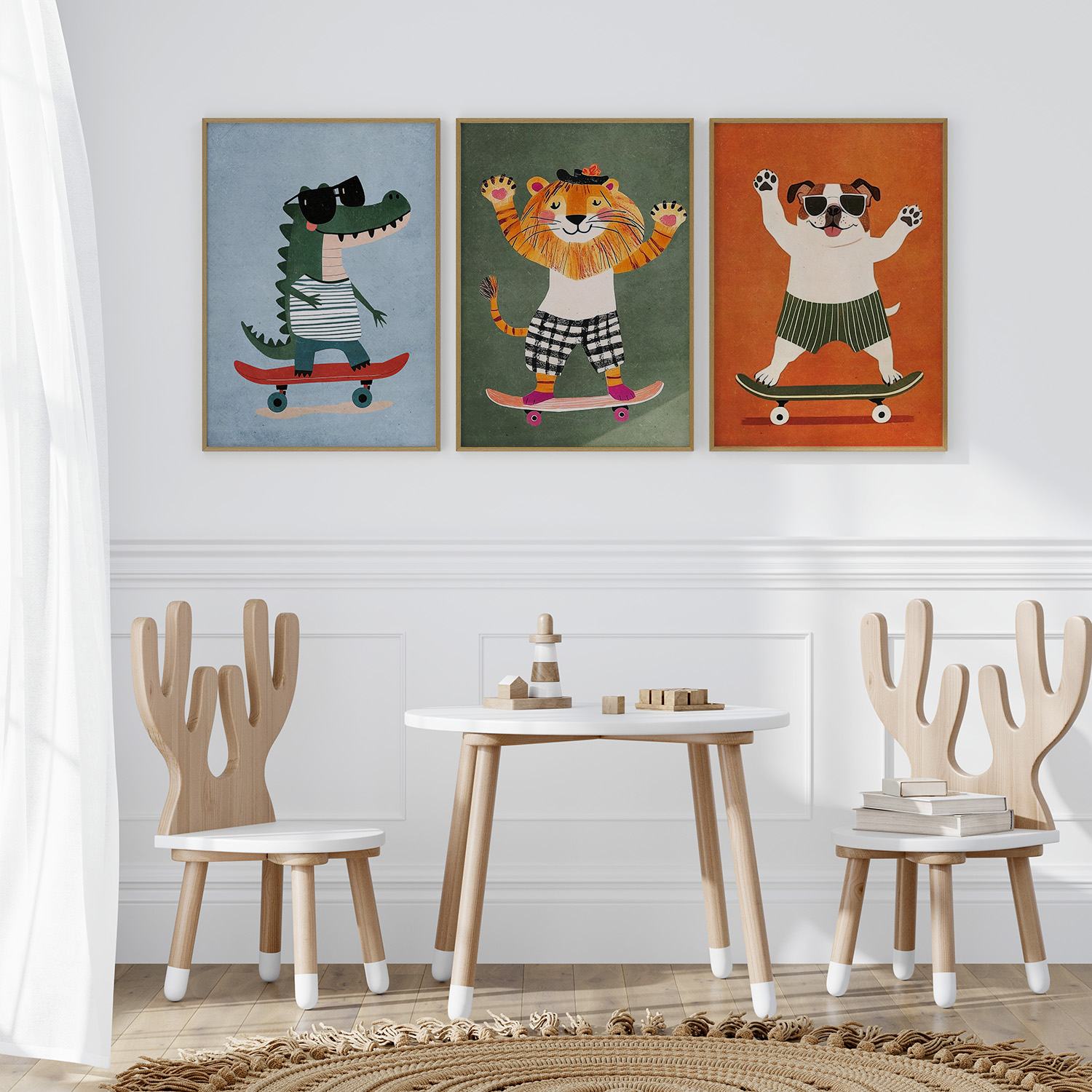 Plakat - Zwierzęta na deskorolce / Zestaw 3
