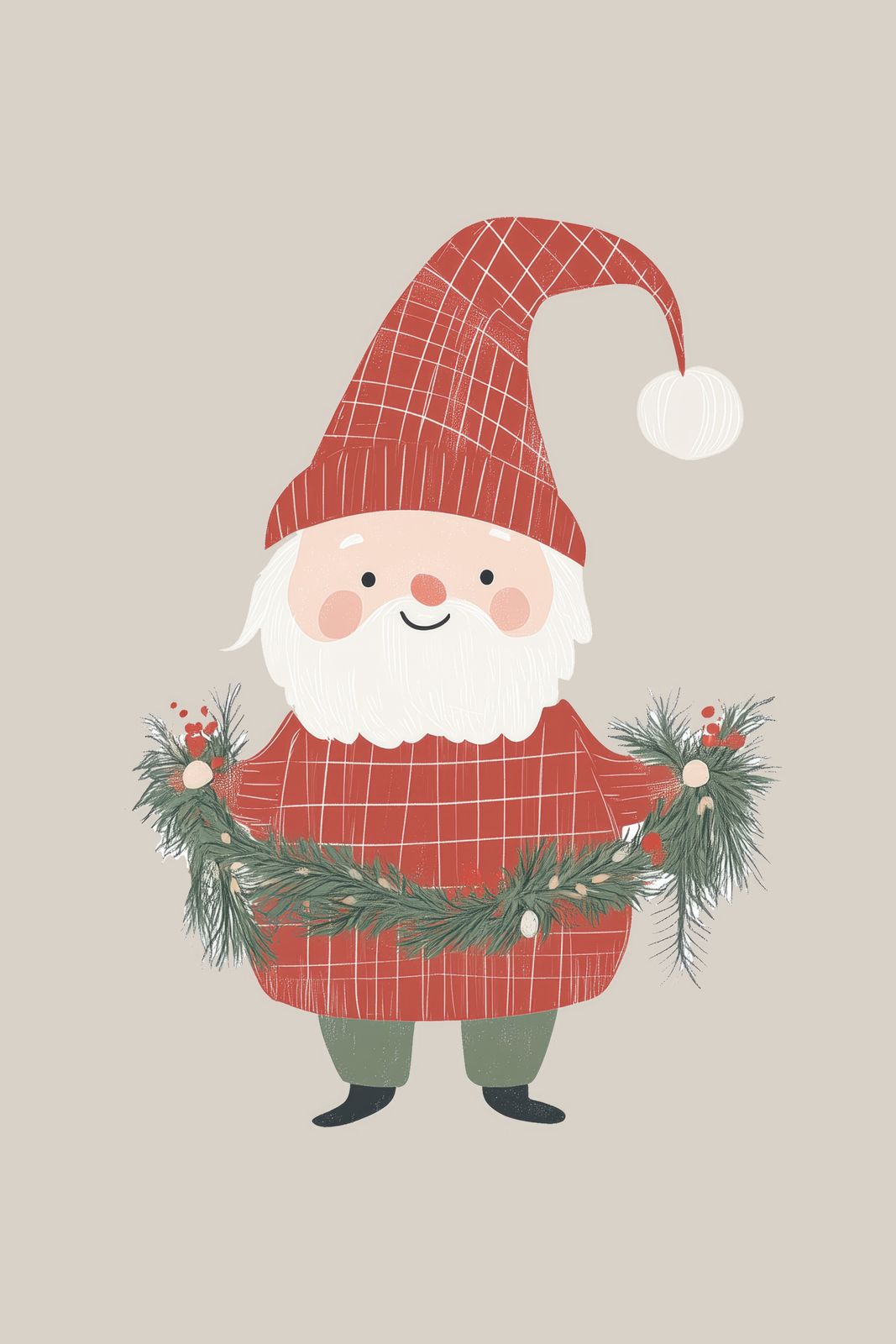 Plakat - Ilustracja Świętego Mikołaja