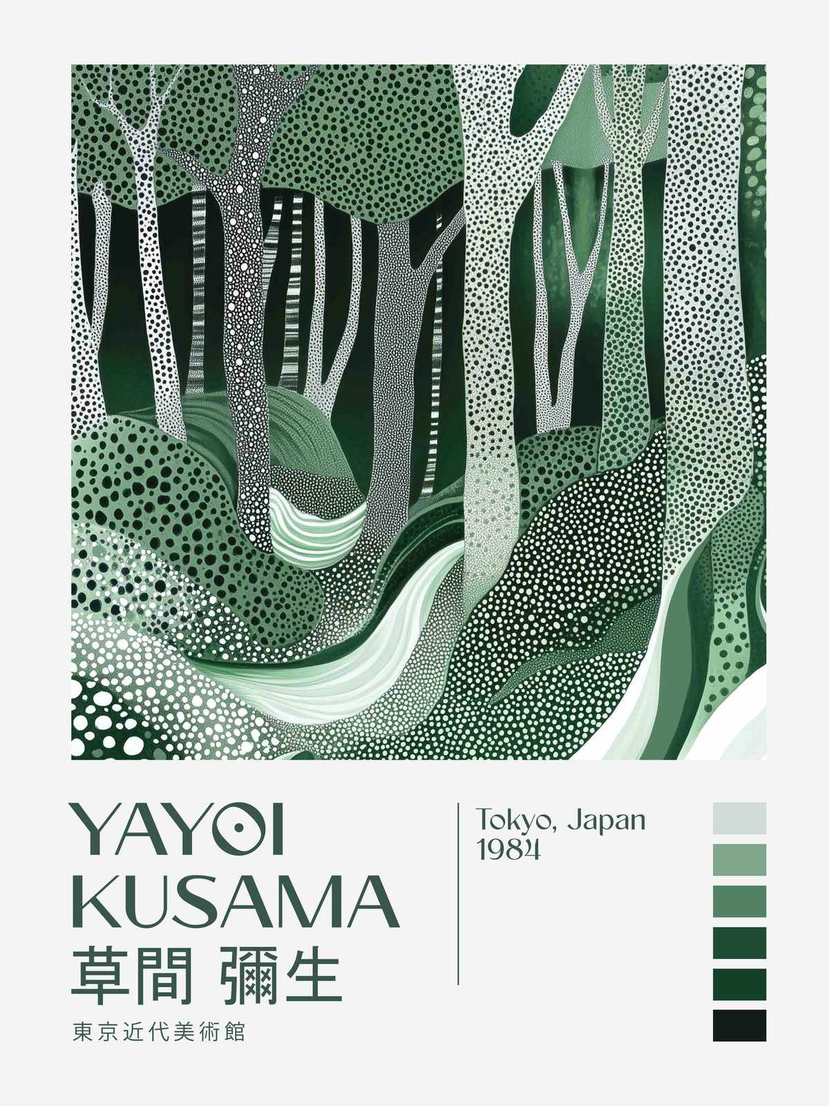 Plakat - Zainspirowany Yayoi Kusama