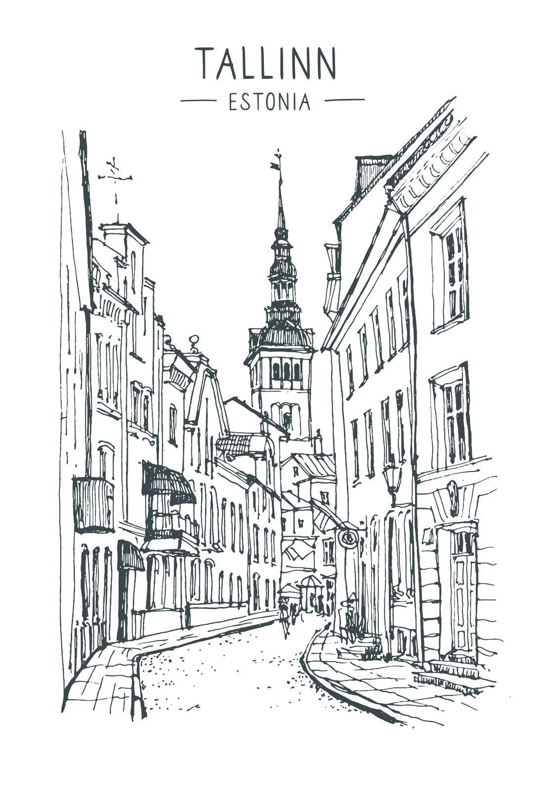 Plakat ulicy Tallinn