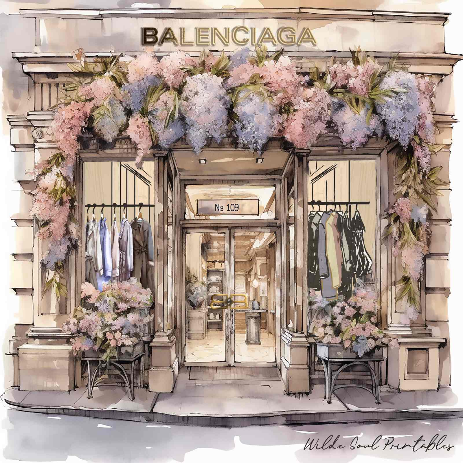 Plakat Sklep Modowy Balenciaga