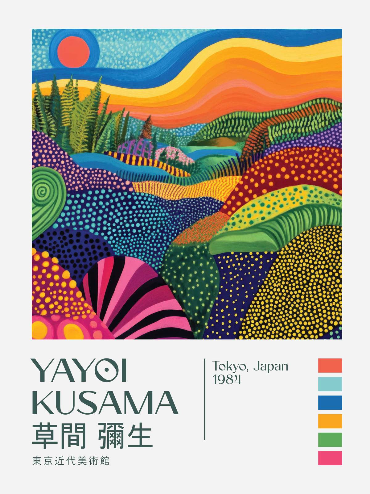 Plakat - Krajobrazy Yayoi Kusama