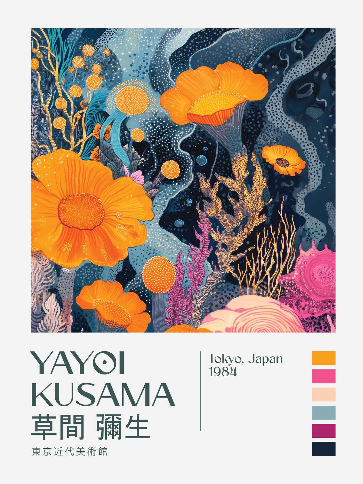Plakat - Zainspirowany Yayoi Kusama