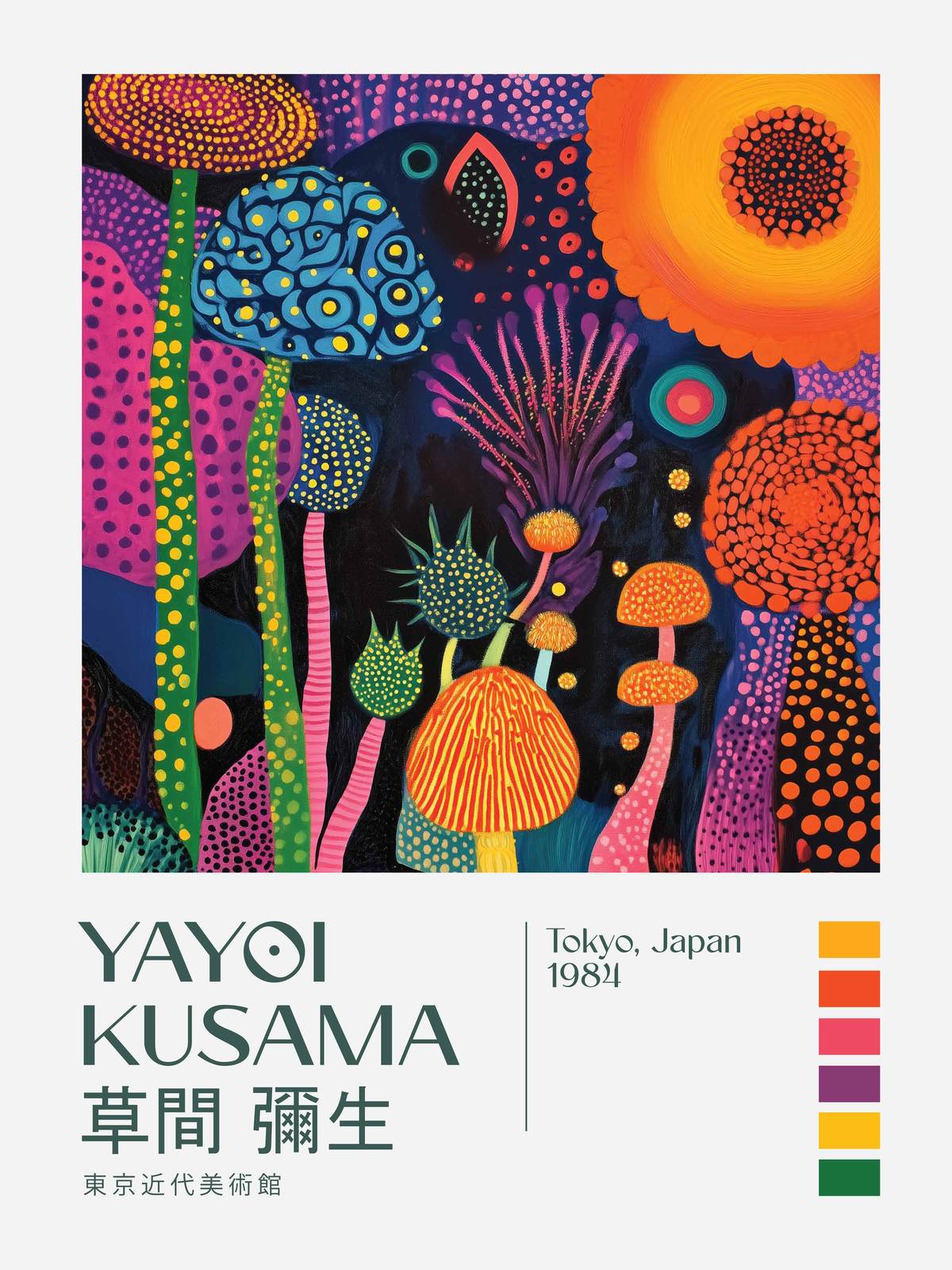 Plakat - Yayoi Kusama Żywa Sztuka