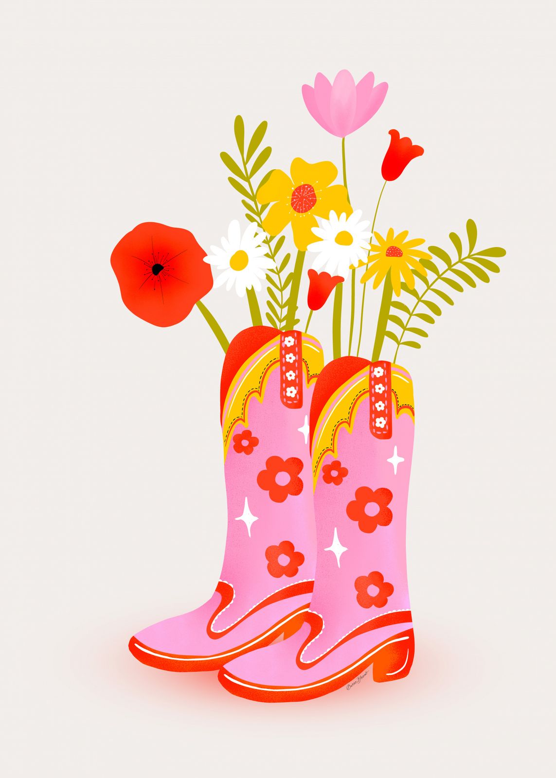 Plakat - Kwiatowe Buty