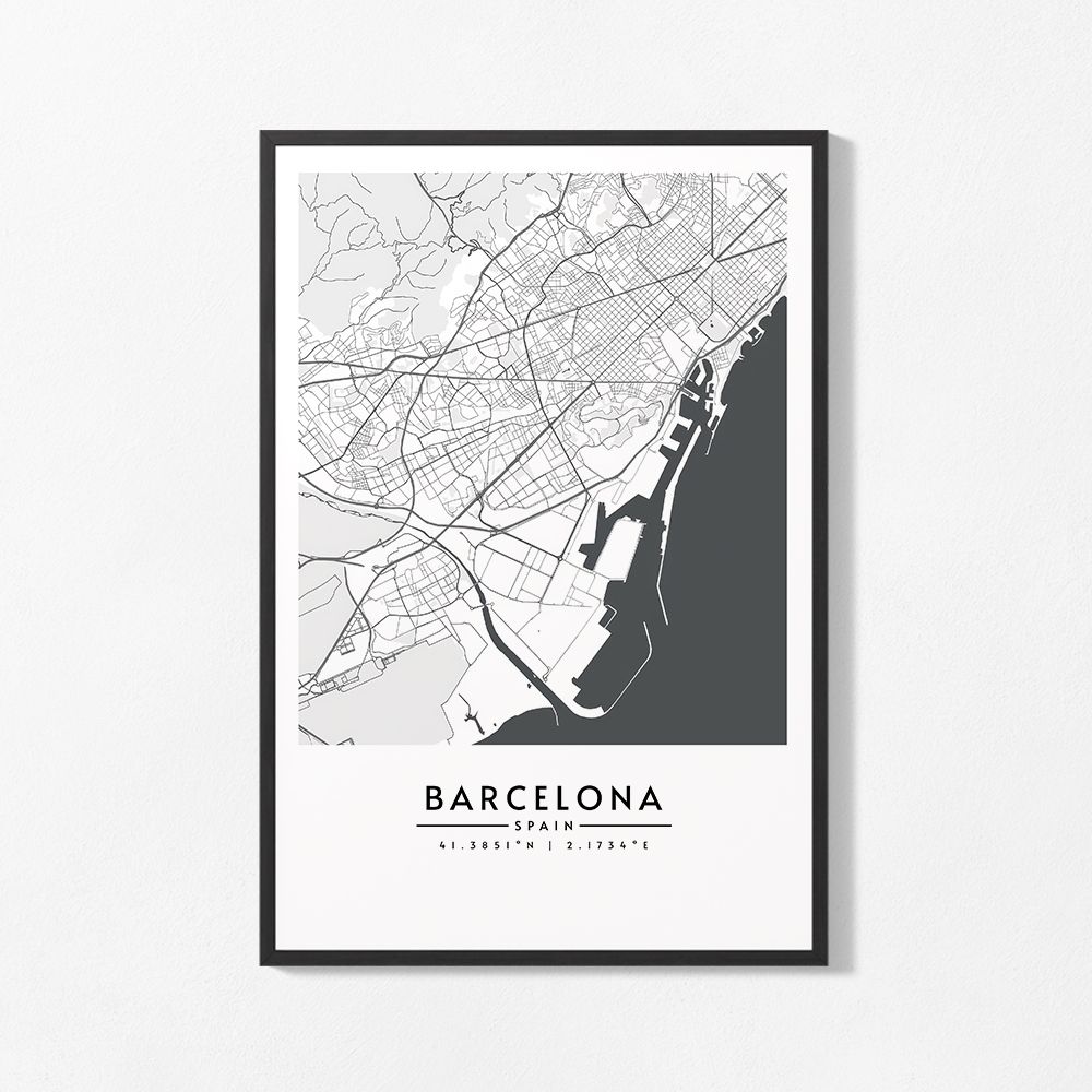 Plakat - Mapa Barcelony
