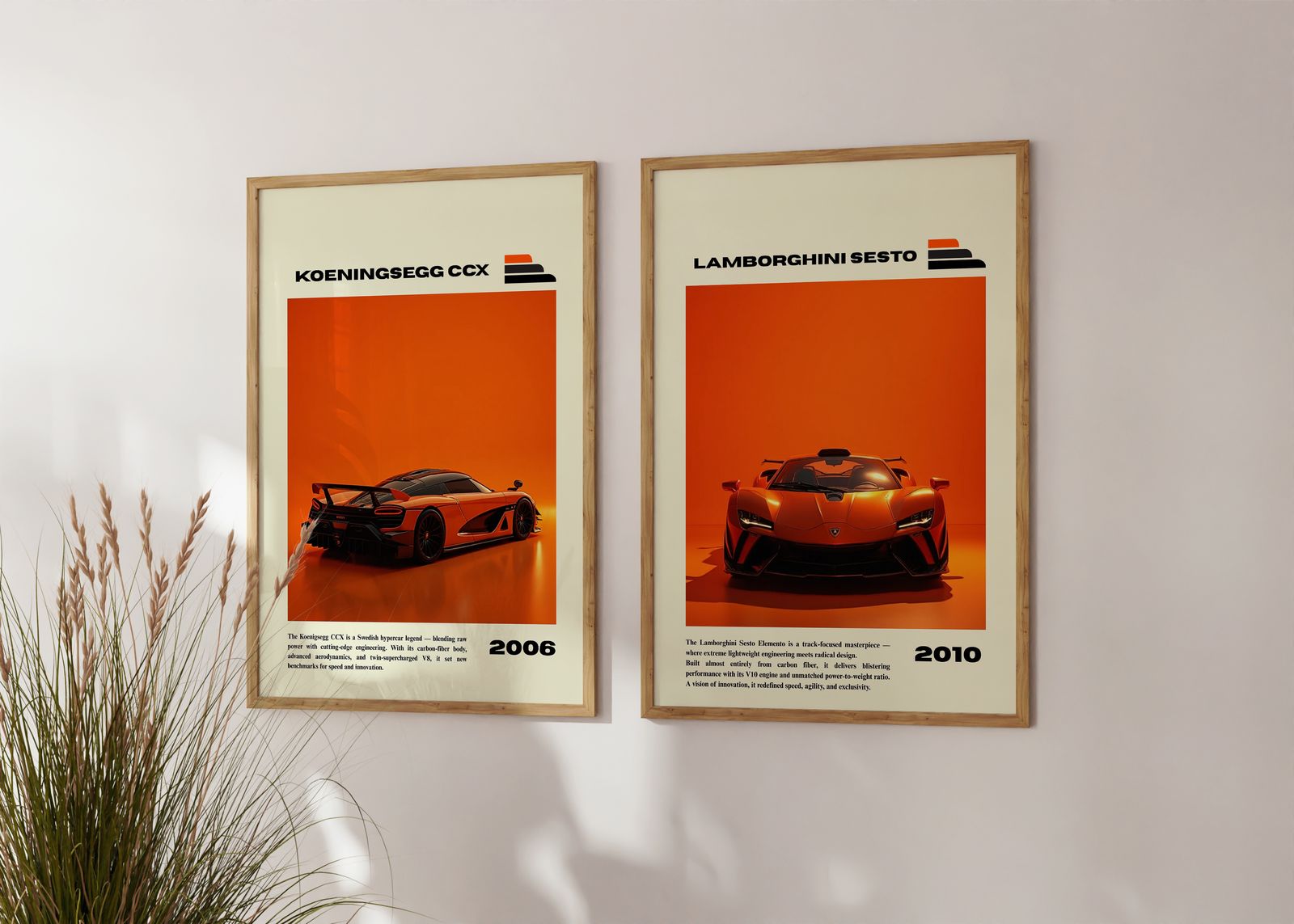 Plakat - Lamborghini i Koenigsegg / Zestaw 2