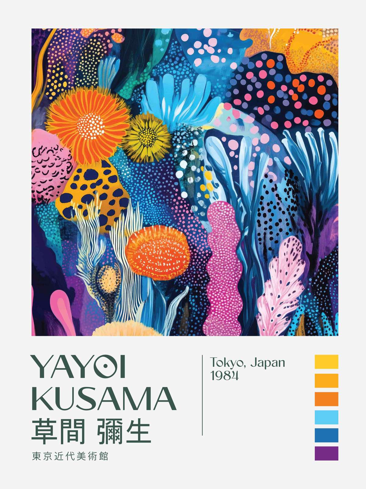 Plakat - Sztuka Kwiatowa Yayoi Kusama