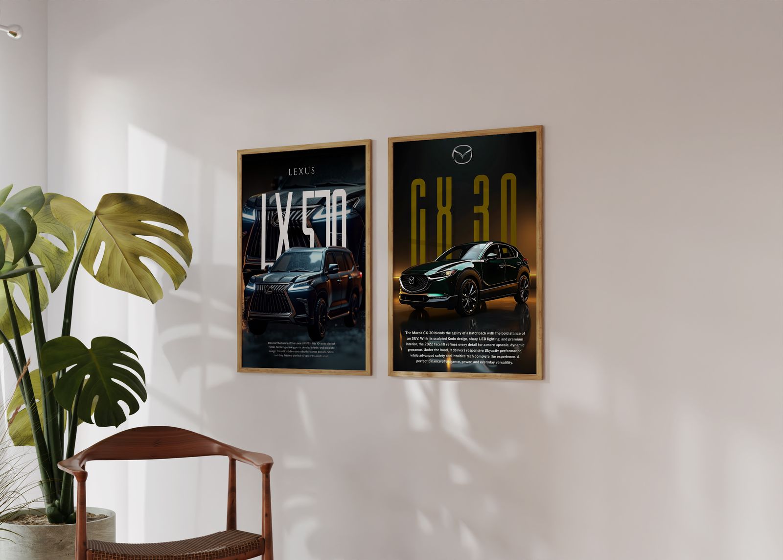 Plakat - Samochody Lexus i Mazda / Zestaw 2
