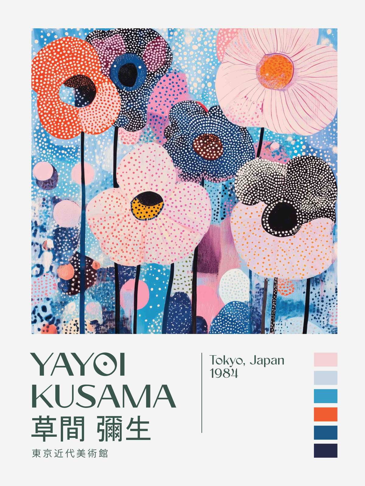 Plakat - Yayoi Kusama Kwiaty