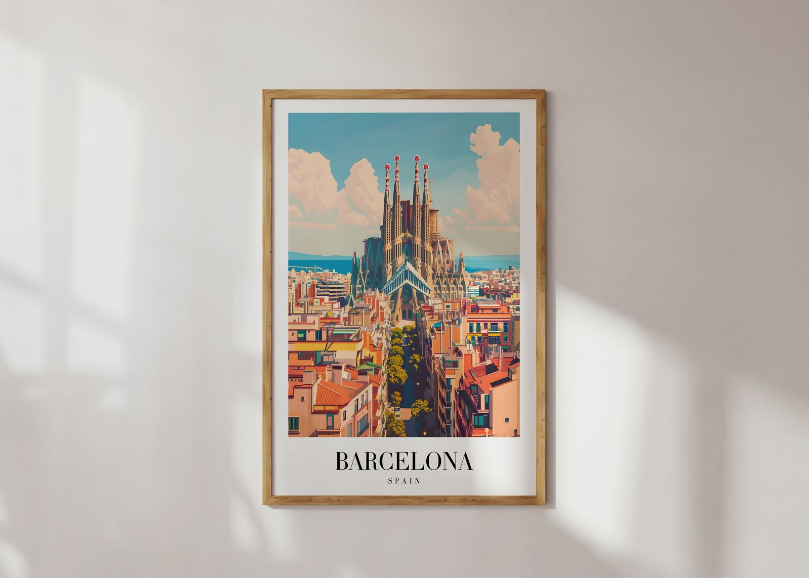 Plakat - Pejzaż Barcelony