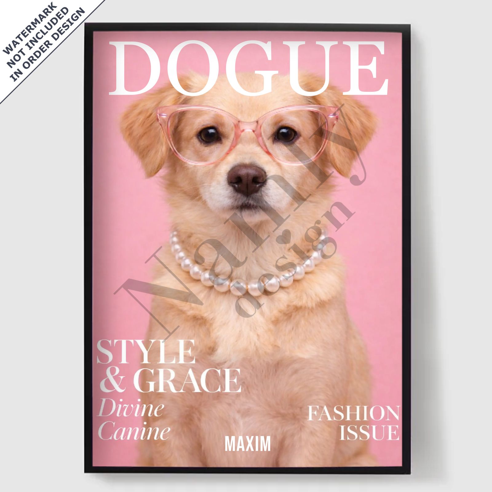 Spersonalizowany Plakat - Magazyn Dogue - Plakat AI