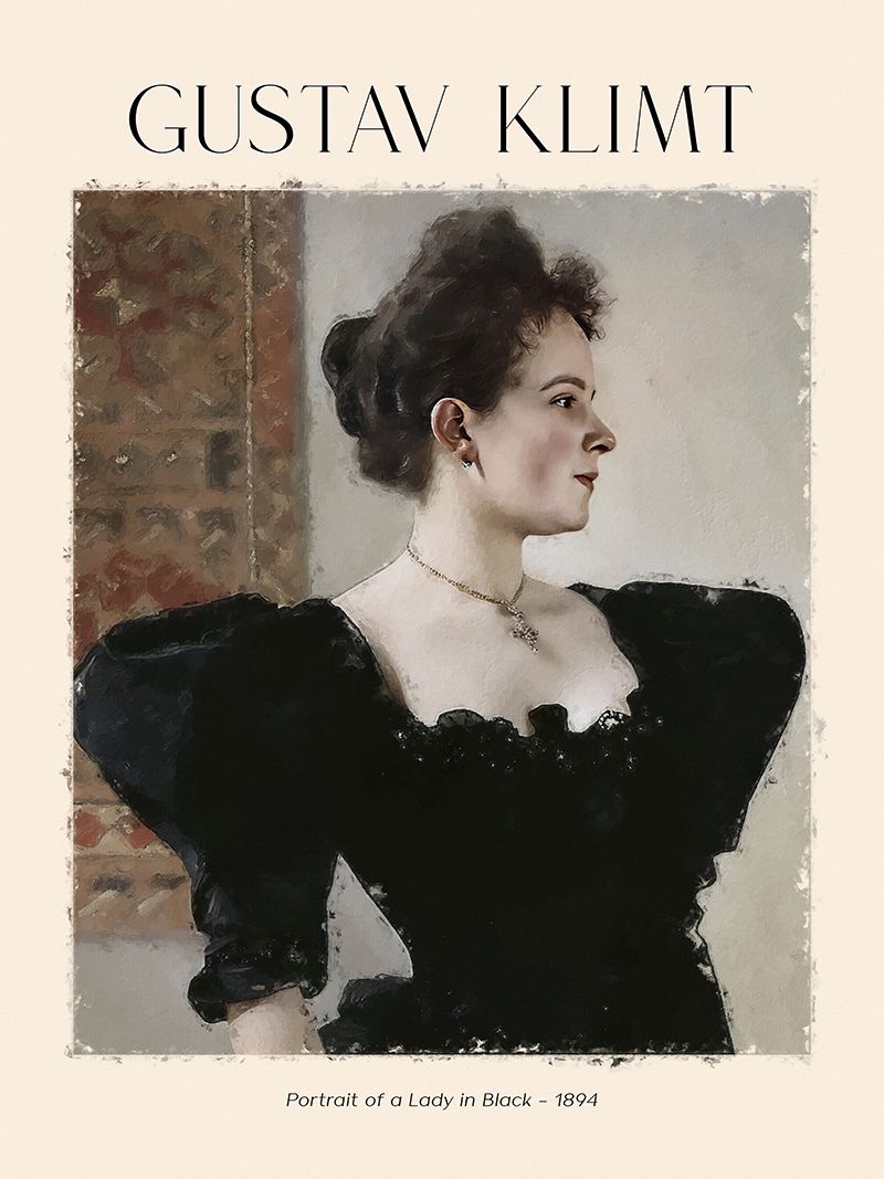 Plakat - Portret damy w czerni