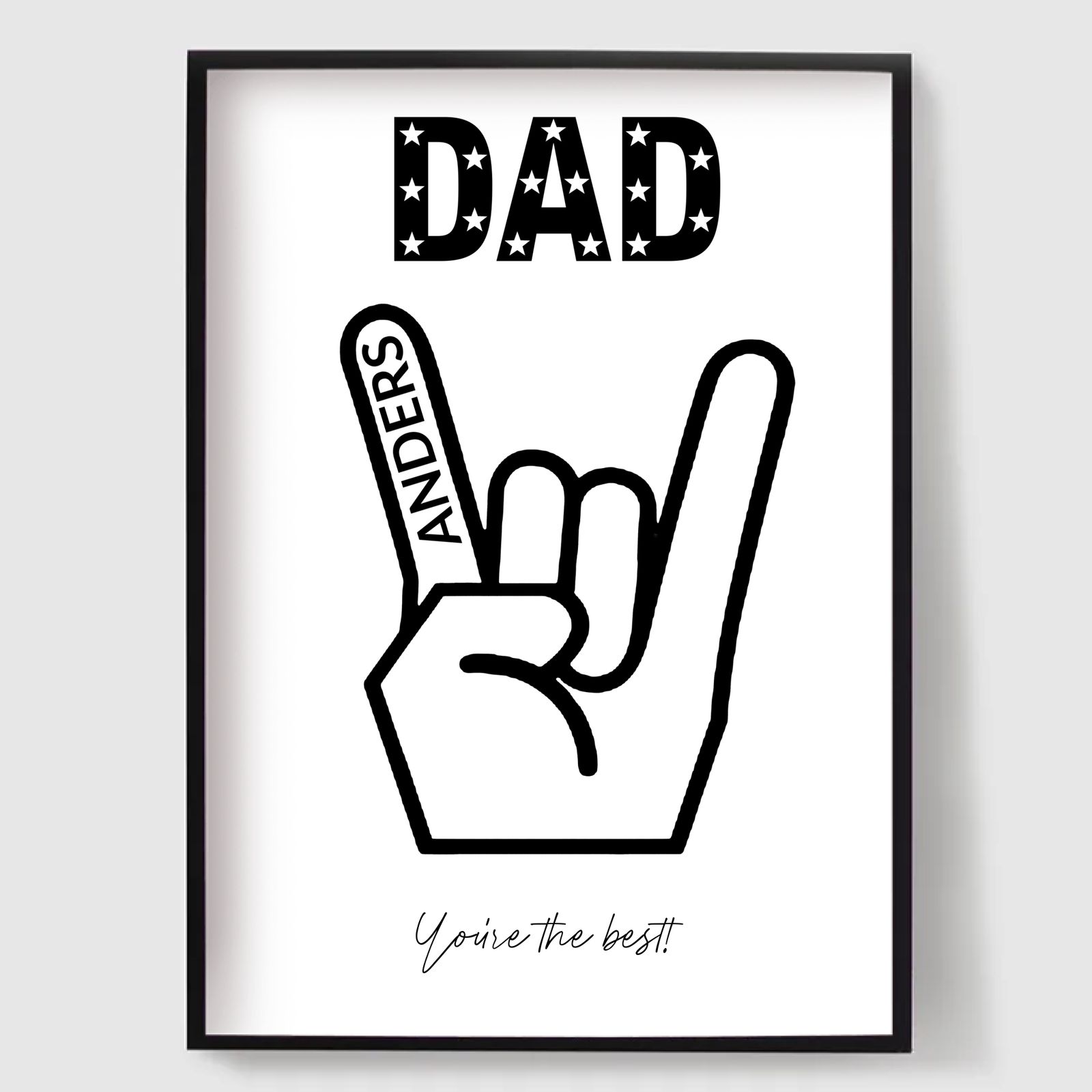 Spersonalizowane Plakaty - Tata Rock n Roll Fingers